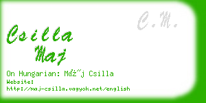 csilla maj business card